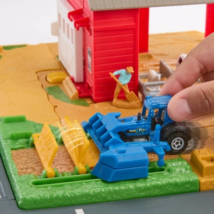 Set lodrash Matchbox Farm Set Animals Tractor Sound, me traktor, kafshë ferme dhe tinguj, shumëngjyrësh