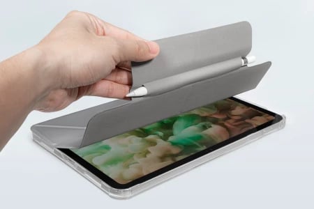 Mbështjellës LAUT Huex Folio për iPad 10.9" (10 gen.), me mbajtëse për Apple Pencil, Gri