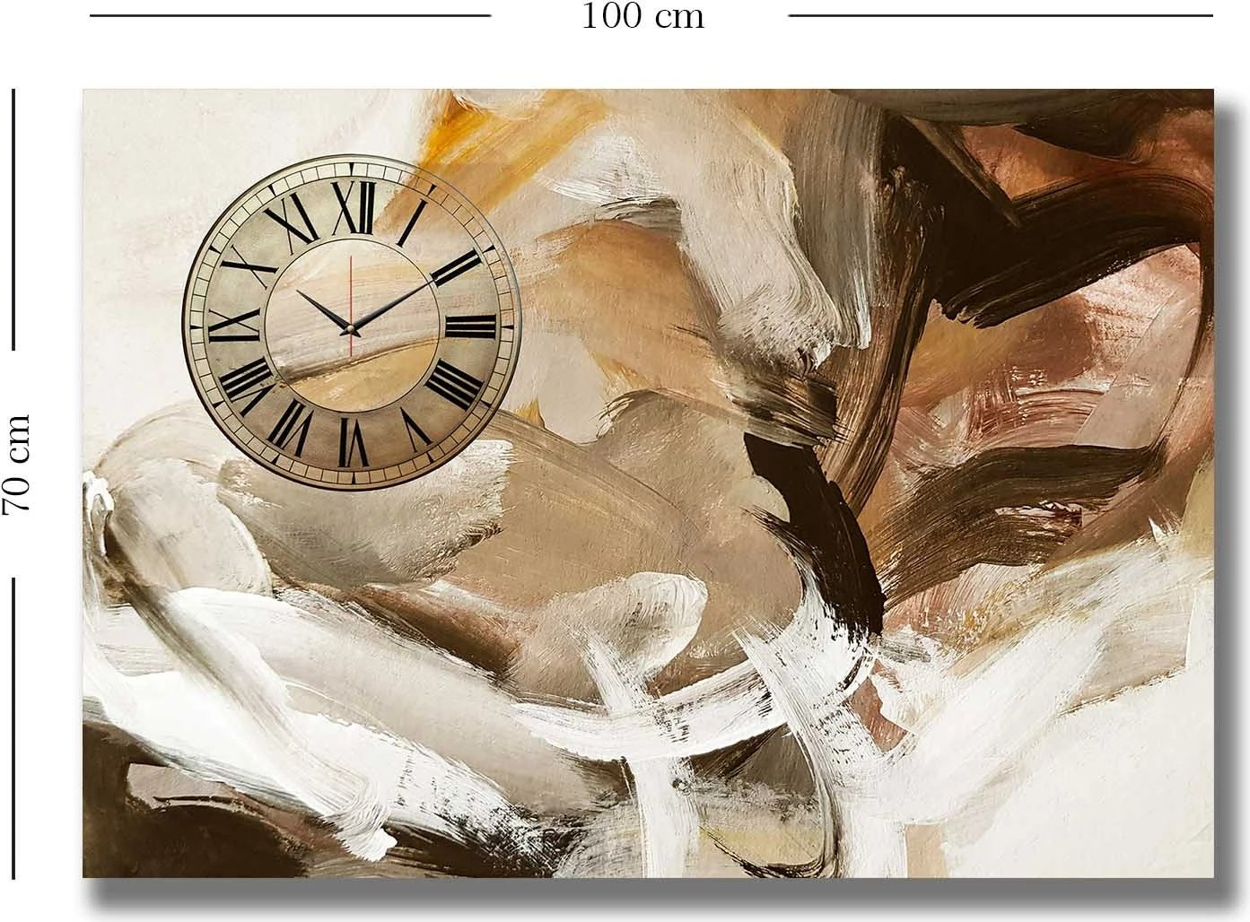 Orë muri dekorative prej kanavace, Wallity, 70100CS-045, shumëngjyrëshe, 70x100cm