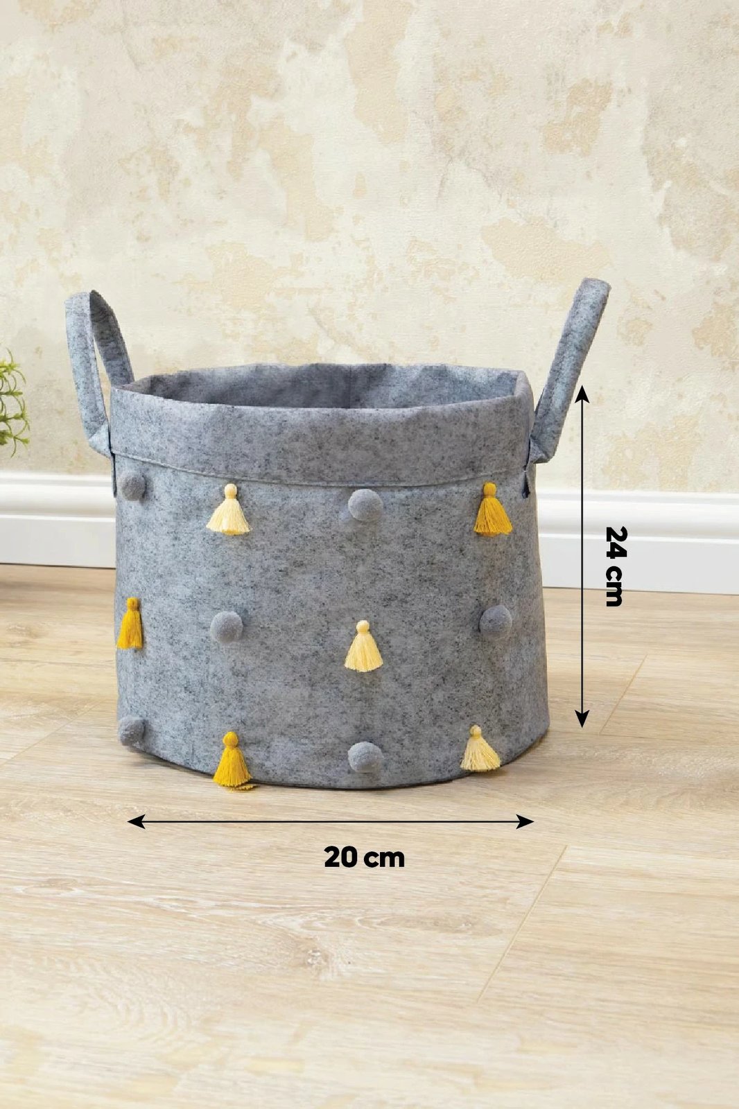 Shportë prej fëlti, ngjyrë gri, Evila Originals, ALS-03778