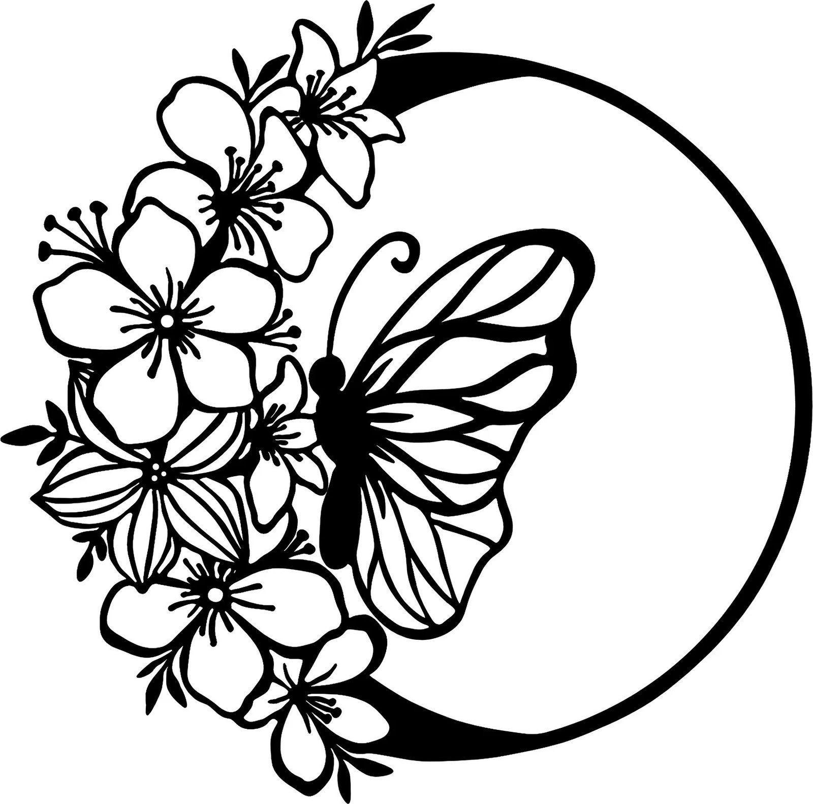 Aksesor dekorativ metalik për mur, flutur dhe lule, Wallity