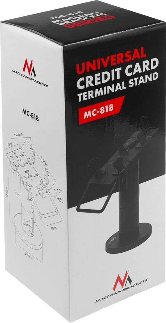 Mbajtës terminali pagese Maclean MC-818, universal, për tavolinë, i zi