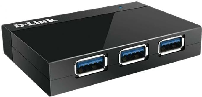Hub USB, D-Link, DUB-1340, 4 porta USB 3.0 deri 5 Gbit/s, e zezë