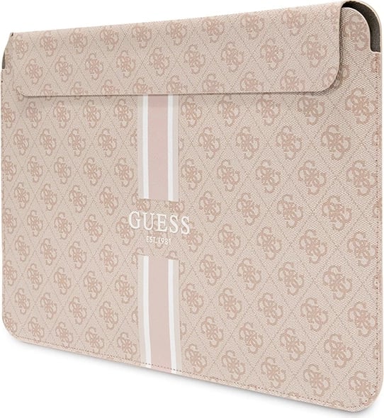 Mbështjellës laptopi Guess 4G Printed Stripes, për 14 inç, Rozë