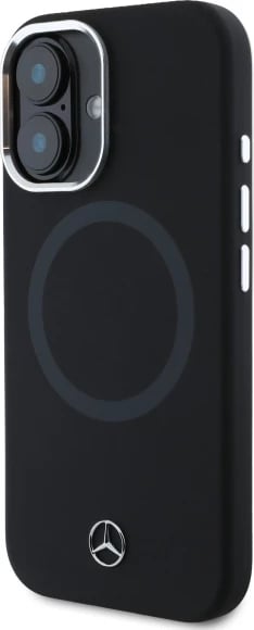 Mbështjellës Mercedes MEHMP16S23SUTTK për iPhone 16 6.1", silikon, MagSafe, zi