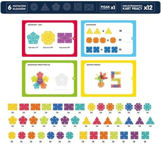 Set blloqe ndërtimi ASKATO Little Genius, 224 elemente, shumëngjyrëshe