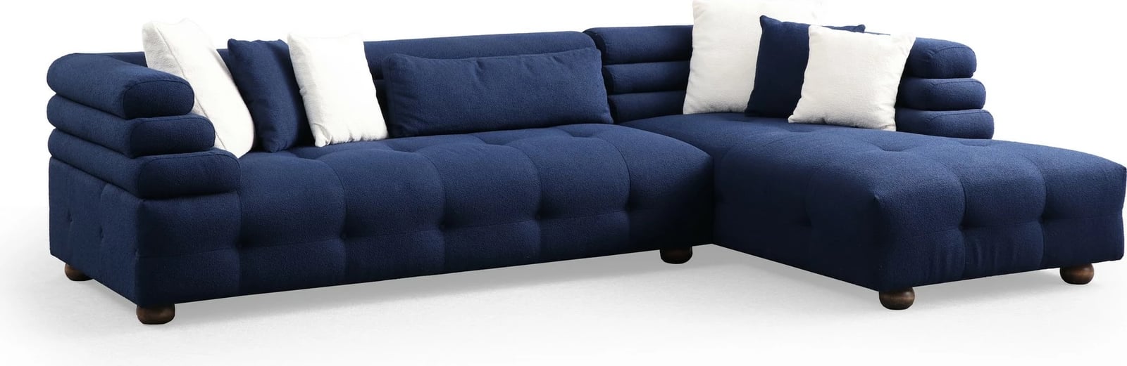 Këndore Boston, ngjyrë blu e natës, Atelier del Sofa, kënd i djathtë