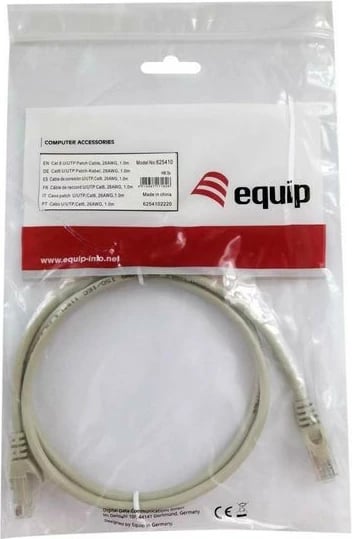 Kabllo rrjeti Cat6 Equip 1m, UTP, RJ-45, bezhë
