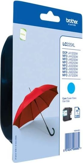 Patron boje, Brother, LC225XL, rendiment 1.2k faqe, cyan