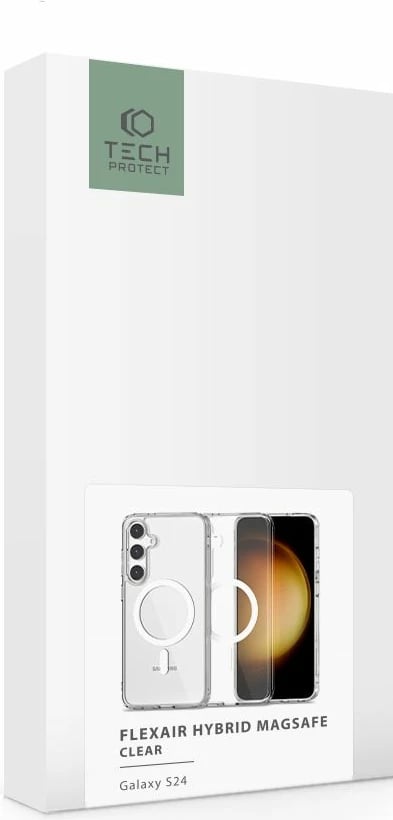 Mbështjellës Tech-Protect FlexAir Hybrid MagSafe për Samsung Galaxy S24, Transparent