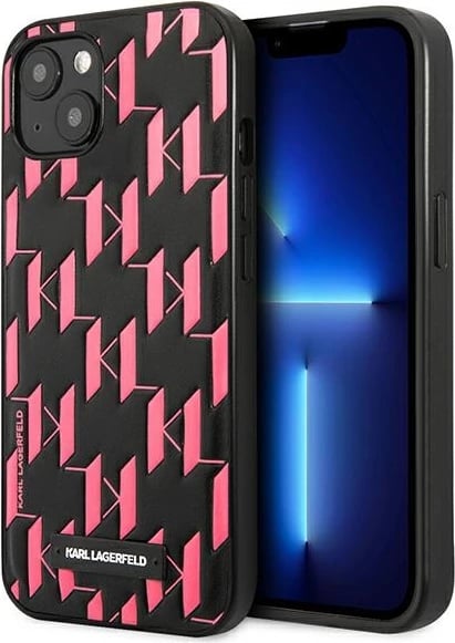 Mbështjellës Karl Lagerfeld KLHCP13SMNMP1P për iPhone 13 mini, hardcase, rozë