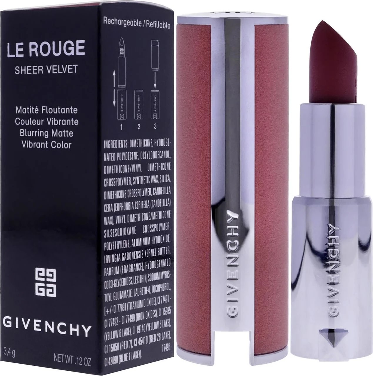 Buzëkuq Givenchy Le Rouge Sheer Velvet N 16 Nude Boisé