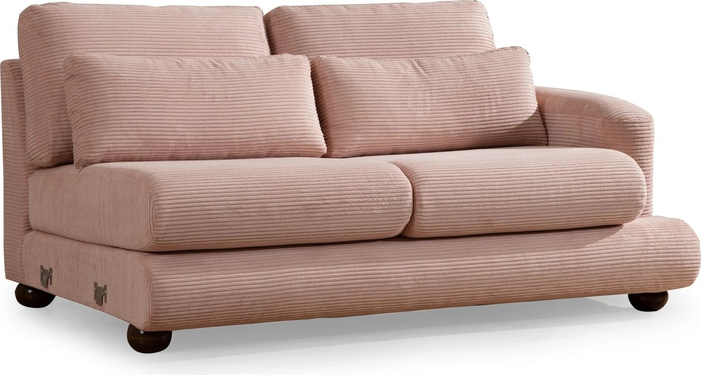 Këndare Atelier del Sofa, këndore e majtë, ngjyrë rozë, River Corner (Chl-2R)