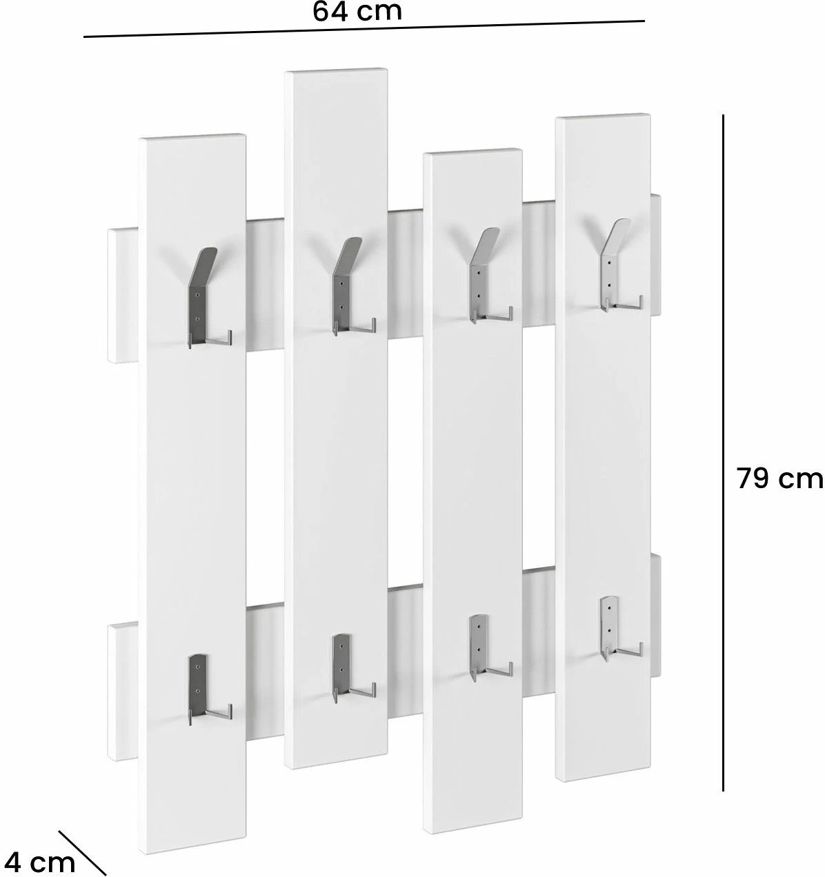 Varëse muri Skye Decor, model valë, e bardhë