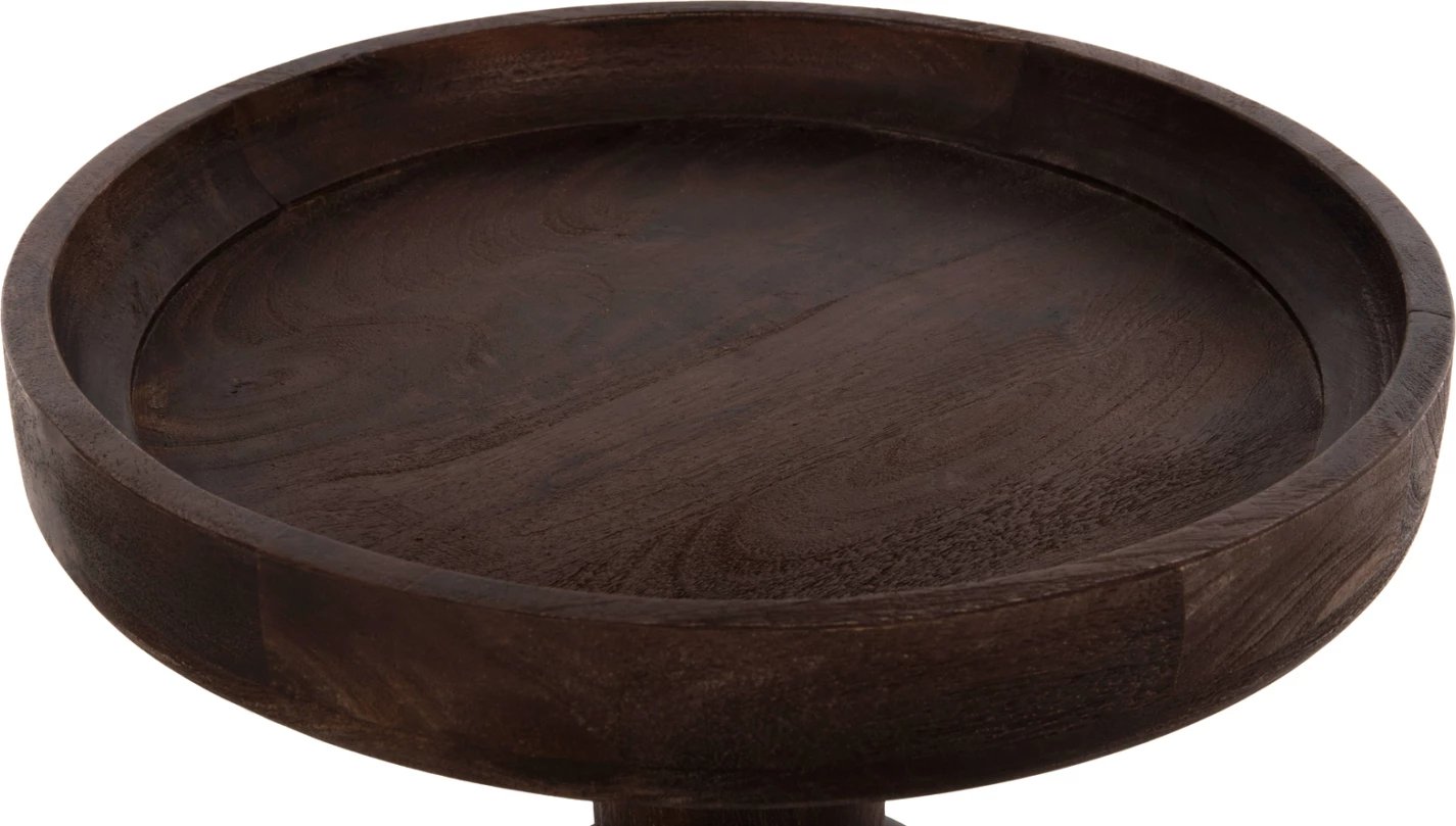 Tavolinë kafeje e rrumbullakët, dru mango, ngjyrë kafe e errët, Φ45x47H cm Tavolinë kafeje e rrumbullakët, dru mango, ngjyrë kafe e errët, Φ45x47H cm