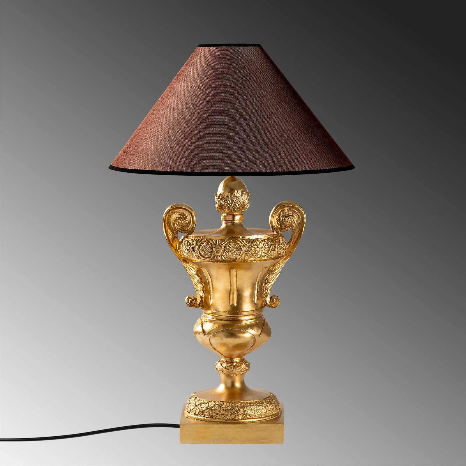 Llambë tavoline Opviq, ELEGANZE-5333, ngjyrë ari dhe kafe