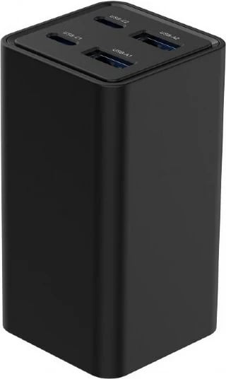 Karikues GEMBIRD TA-UC-2A2C-PD65-01-BK për laptop e celular, 65W, 4 porta USB, i zi