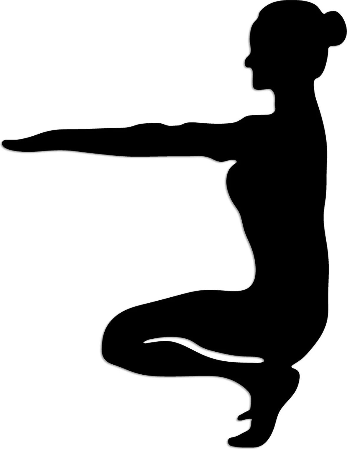 Aksesor dekorativ për mur, metal, Yoga 16, ngjyrë e zezë, 43x55cm