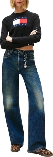 Xhemper femra Tommy Hilfiger Jeans i zi