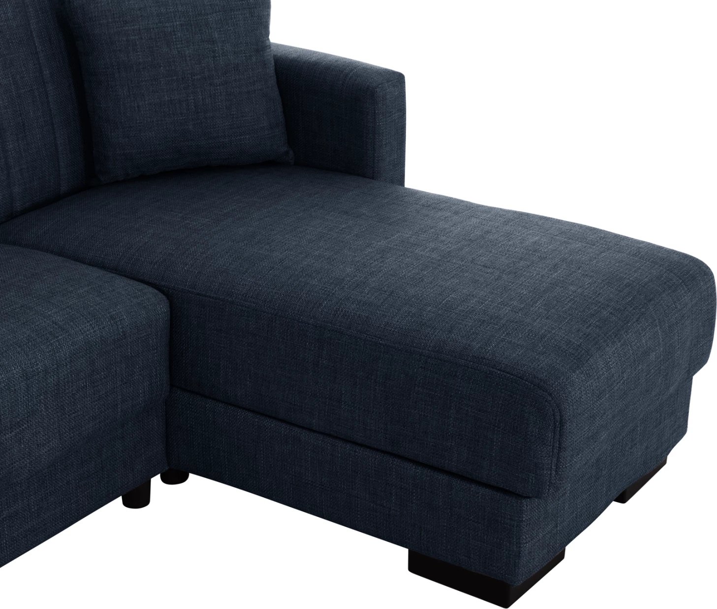 Divan qoshe me shtrat GHUFRAN FH3244.07, i kthyeshëm me hapësirë magazinimi, pëlhurë blu, 200x133x77 cm