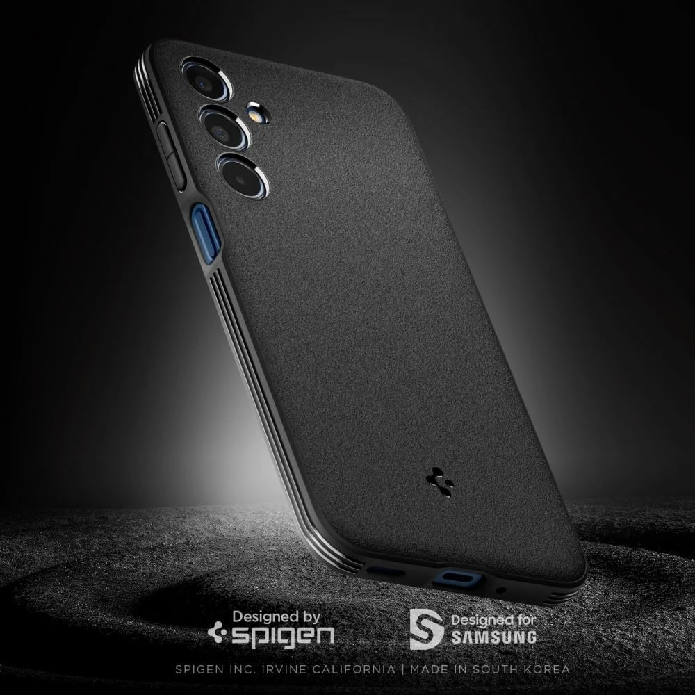 Mbështjellës Spigen Essential SandBlast për Samsung Galaxy M35 5G, i zi