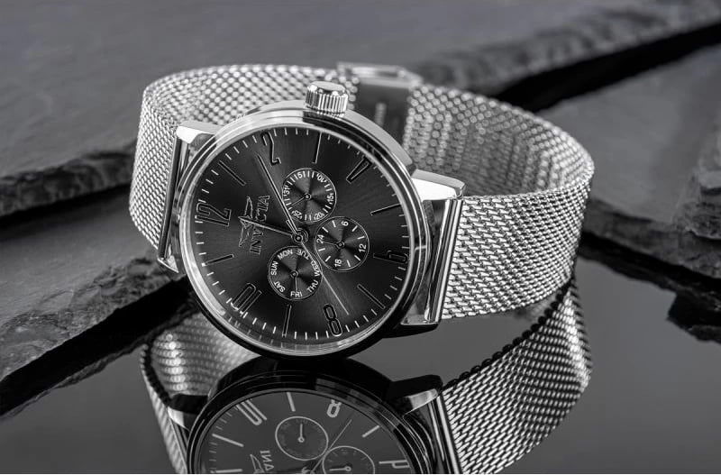 Orë dore për meshkuj Invicta, argjend