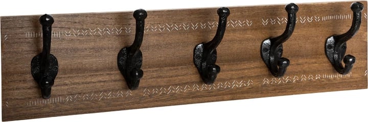 Varëse palltosh muri, MDF ngjyrë arre, 50x8.5x13cm