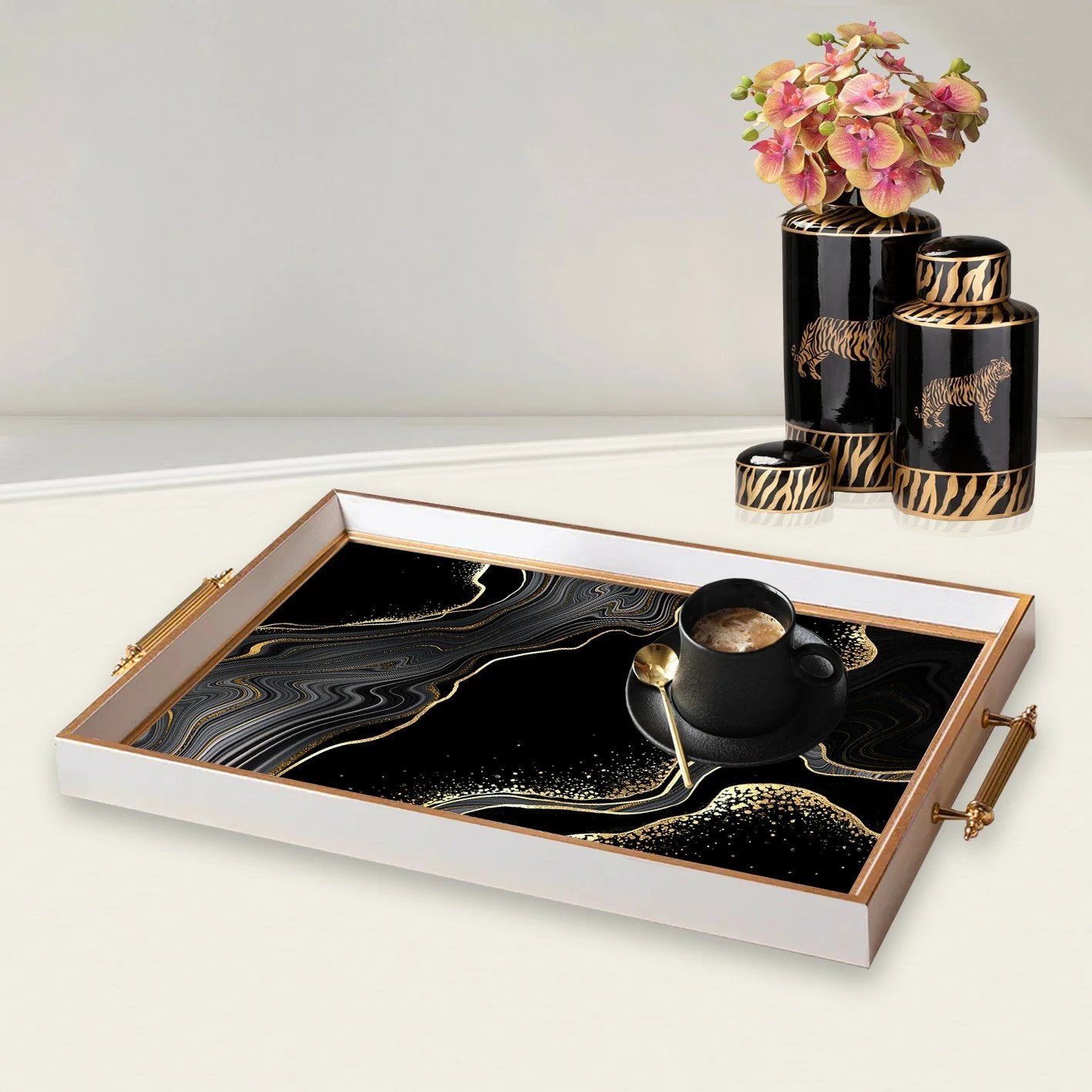 Tabaka prej qelqi Aberto Design, shumëngjyrëshe, TPB9872