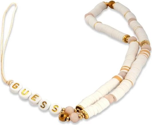 Varëse për celular Guess GUSTPEAW, Heishi Beads, e bardhë