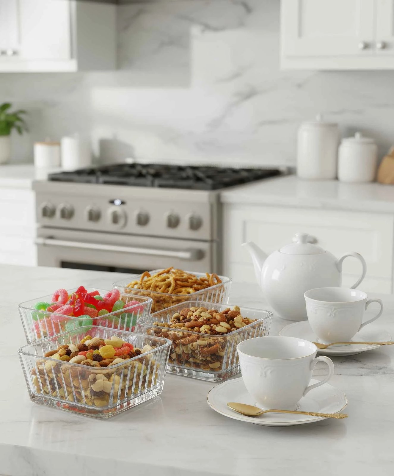 Set i enëve prej qelqi (4 copë), Hermia Concept, PB-530313