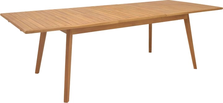Tavolinë me karrige 7 copë Ganny-Pino dru teak ngjyrë natyrale - e zezë 180/240x100x75cm