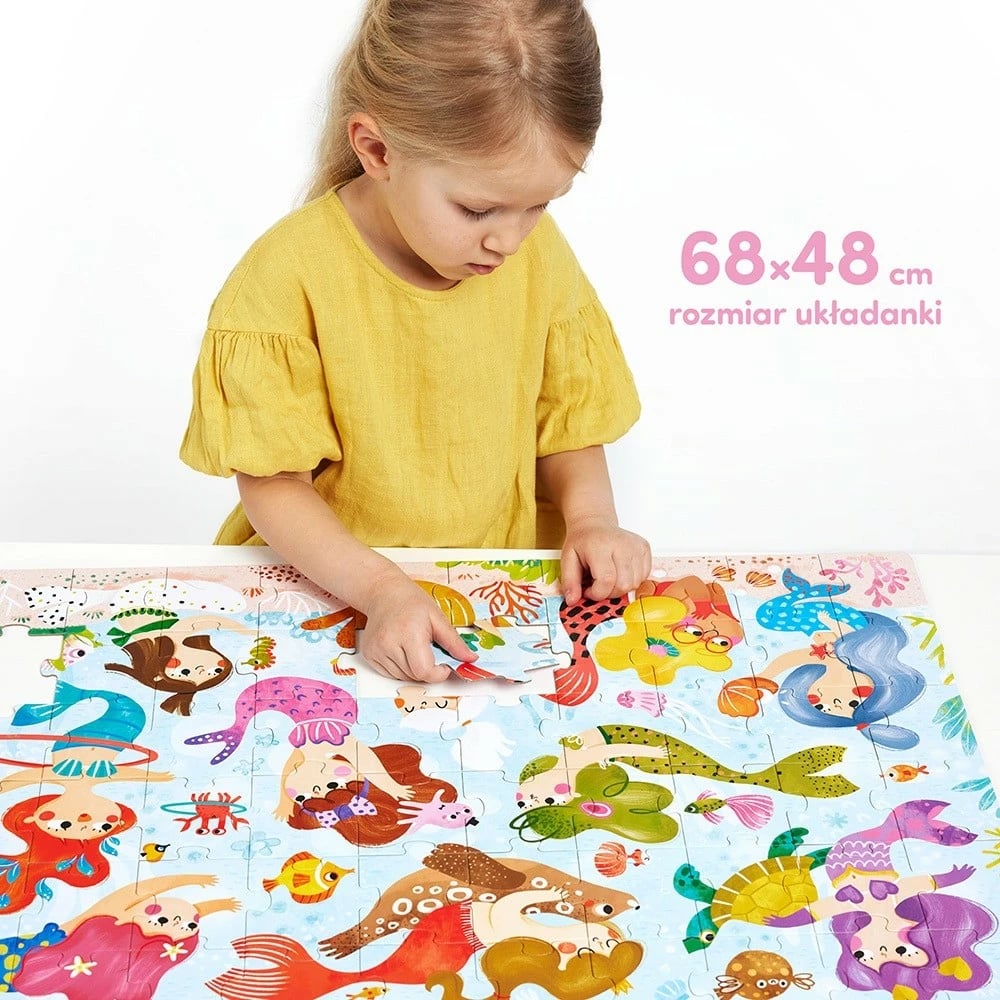 Puzzle për fëmijë CzuCzu Magic Puzzle - Mermaids, 60 pjesë, shumëngjyrëshe