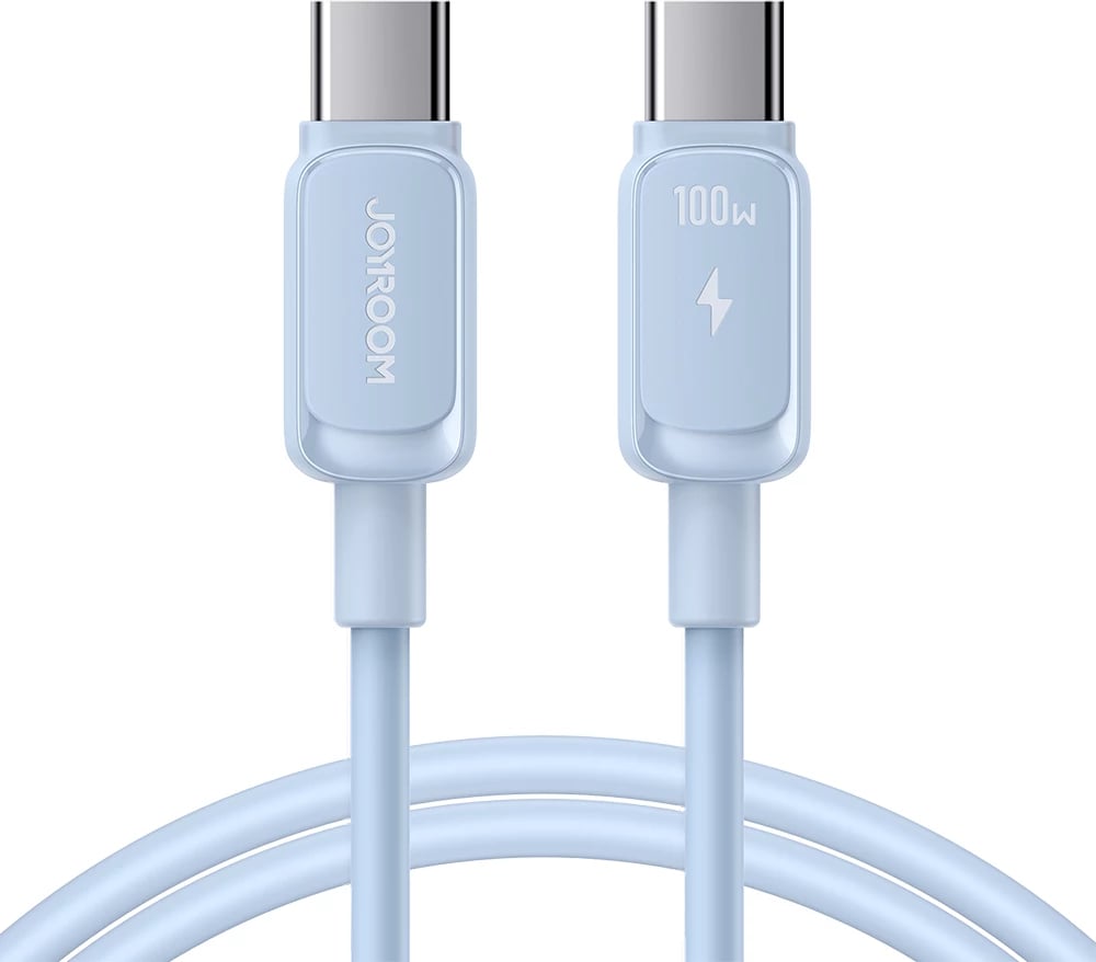 Kabllo USB-C në USB-C Joyroom Multi-Color Series A14, 1.2m, 100W, Kaltër