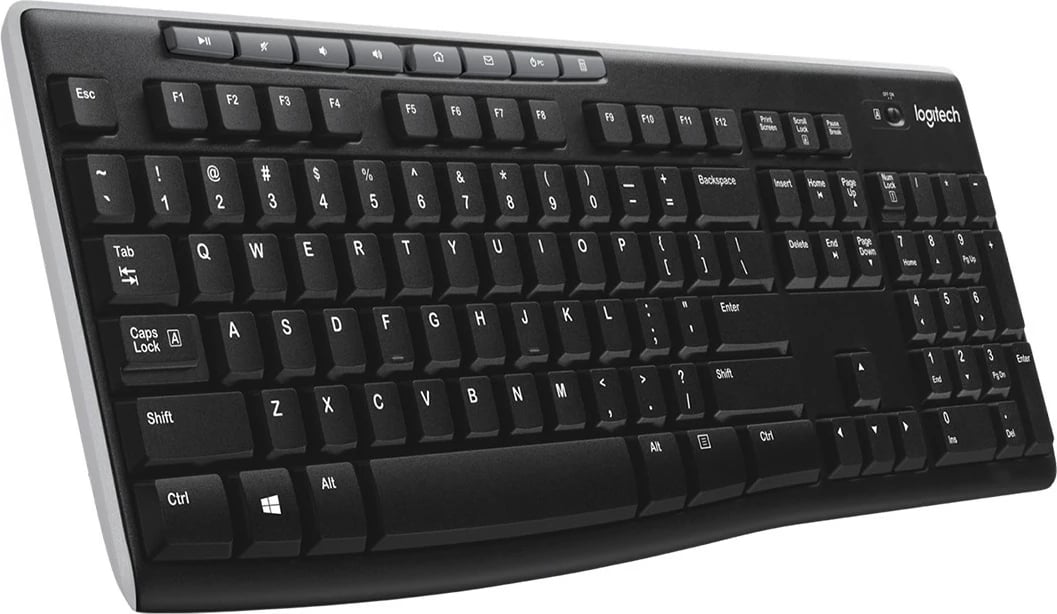 Tastierë wireless Logitech K270, full-size, QWERTY, e zezë