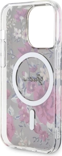 Mbështjellës Guess GUHMP14LHCFWSA për iPhone 14 Pro 6.1", Flower MagSafe, Gjelbër Mbështjellës Guess GUHMP14LHCFWSA për iPhone 14 Pro 6.1", Flower MagSafe, Gjelbër