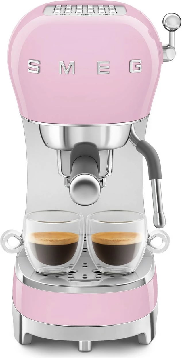 Makinë kafeje SMEG ECF02PKEU, manuale, 2 filxhanë, 1350W, rozë