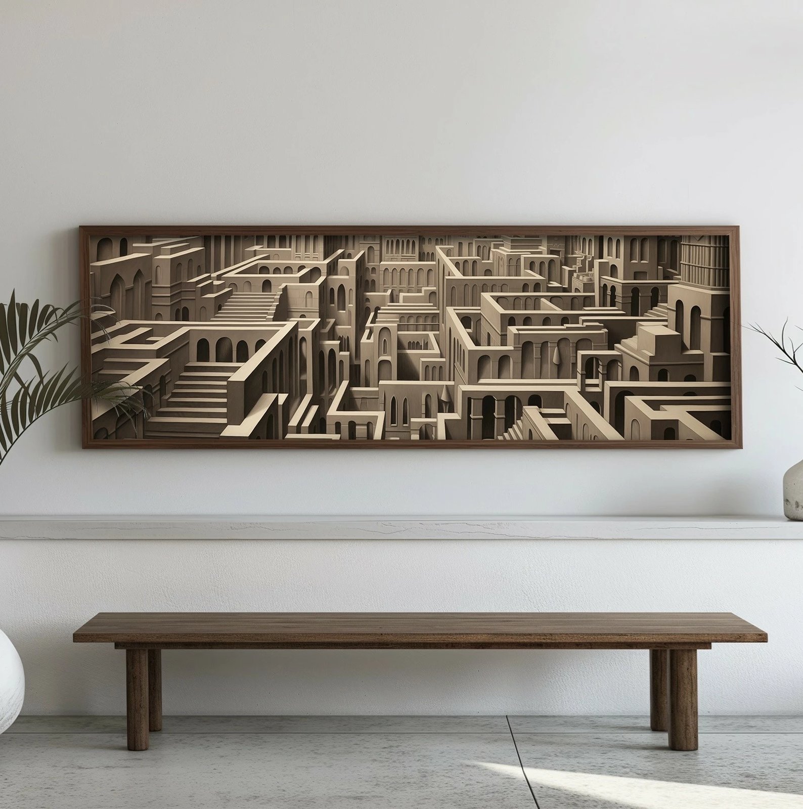 Pikturë dekorative me kornizë, MDF, shumëngjyrëshe, Wallity, EMR104