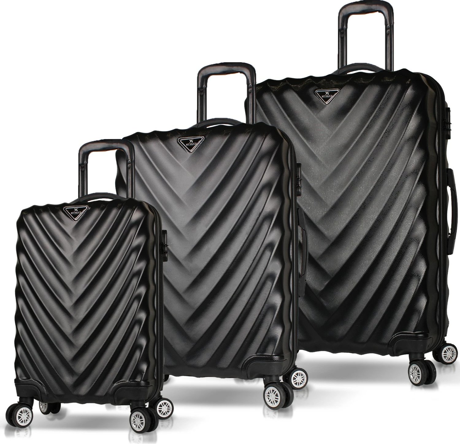 Set valixhesh (3 copë), Zoozie Bags, 6623, ngjyrë e zezë