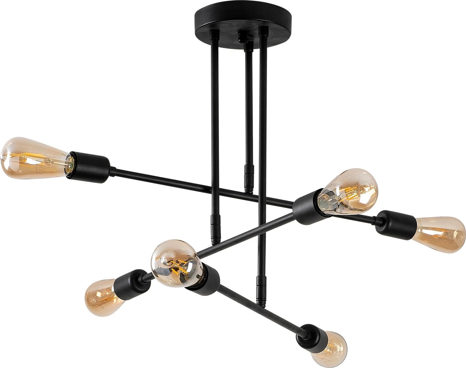 Llambë tavani Opviq, Flower - 162 - AV, hekur i zi, 75x75cm