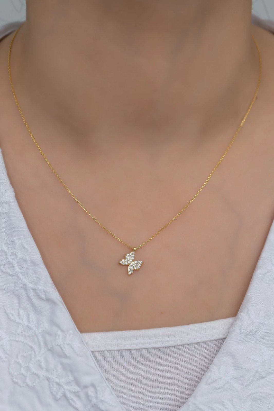 Qafore argjendi ngjyrë ari me gurë zirkoni, Jumeon, NRZ99322