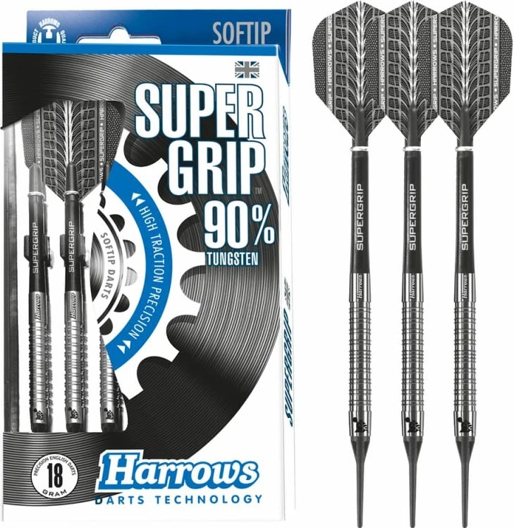 Shigjeta softip Harrows, unisex, të zeza/gri