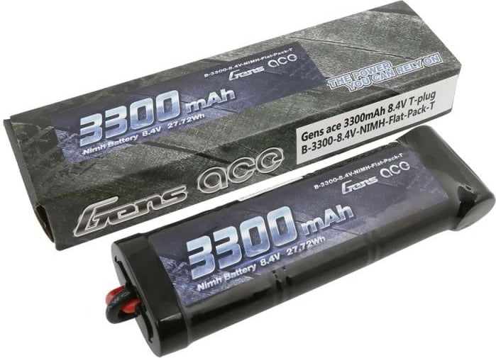 Bateri Gens ace 3300mAh 8.4V NiMH, T-Dean Plug, për makina RC