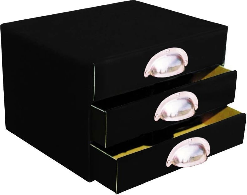 Sirtarë Next Classic A5, 3 sirtarë, pëlhurë klasike, i zi