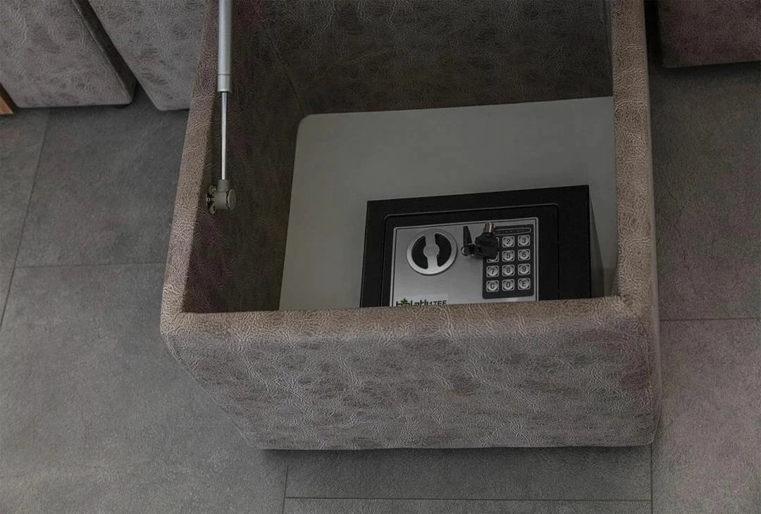 Krevat dopio me funksione smart, ngjyrë kafe, Skye Decor, Sunshine Smart