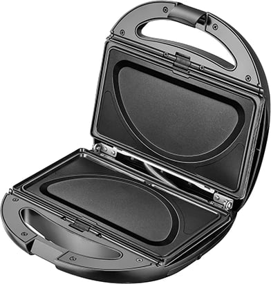 Pjekëse shumëfunksionale 6-në-1, Adler CR 3057, 800–1200W, pllaka të këmbyeshme, inoks, e zezë/argjend