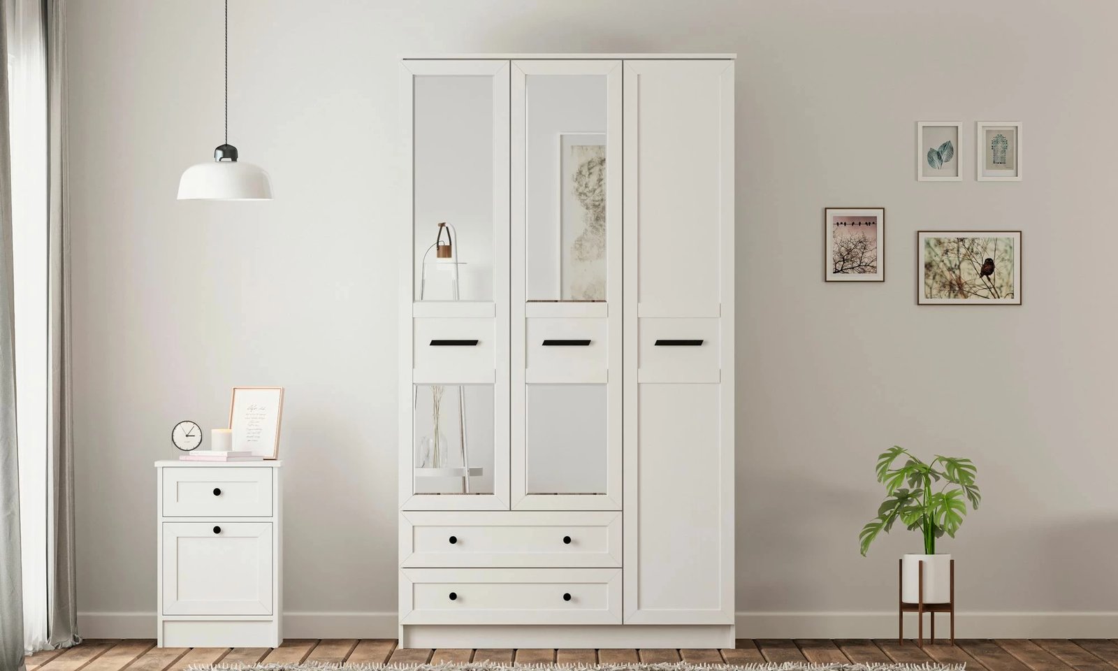 Dollap Skye Decor, Rb-168-01-009, ngjyrë e bardhë mat