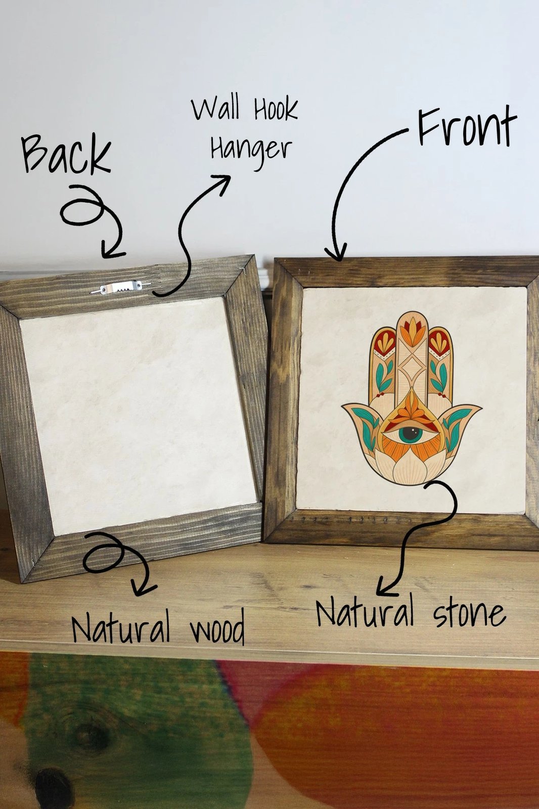 Pikturë dekorative me kornizë, shumëngjyrëshe, Wallity, Ersytastablo19 - 26