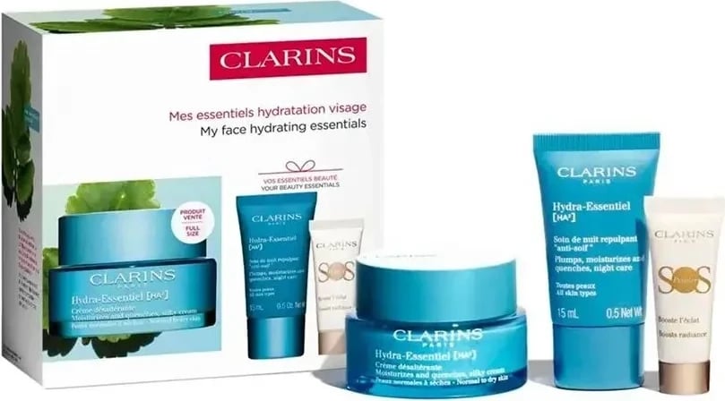 Set krem hidratues për fytyrë Clarins Hydra-Essentiel unisex 3 copë