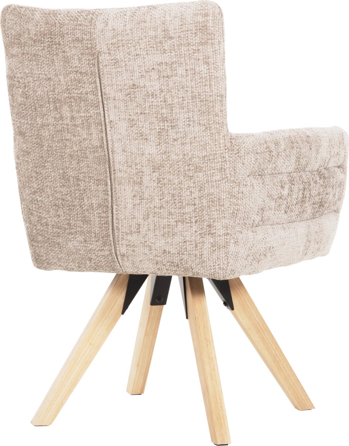 Karrige ngrënieje GAZER FH9845.04, pëlhurë bezhë, këmbë druri gome, 66x63x91H cm., set prej 2 copë