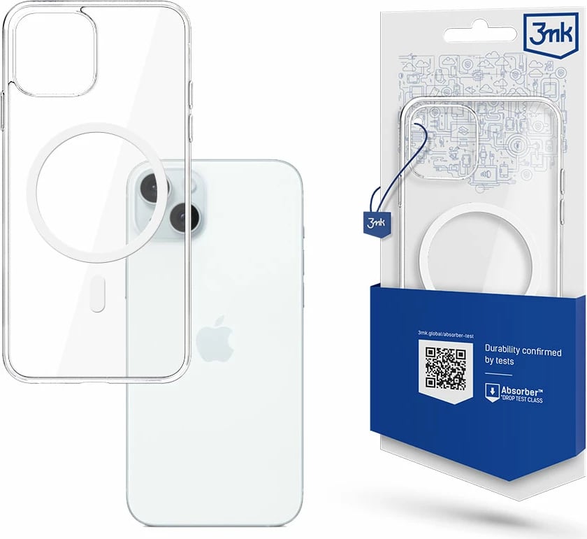 Mbështjellës 3mk Mag Case për iPhone 15 Plus, Transparent